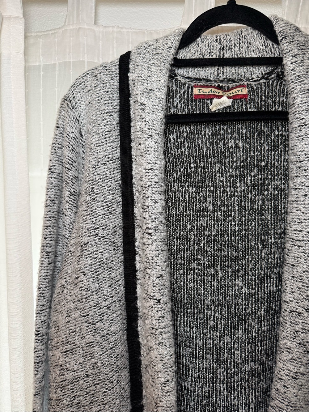 Comfy Grey and Black Cardigan
